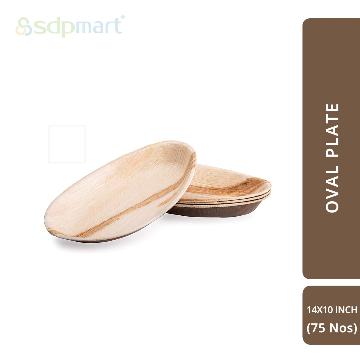 SDPMart Premium Palm Leaf Plate Oval 14X10 INCH - SDPMart