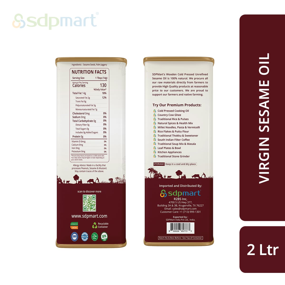 SDPMart Premium Virgin Sesame Oil - SDPMart